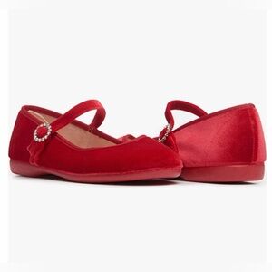 Holly Velvet Mary Jane Dress Shoes Red Christmas Holiday Childrenchic Girls 29